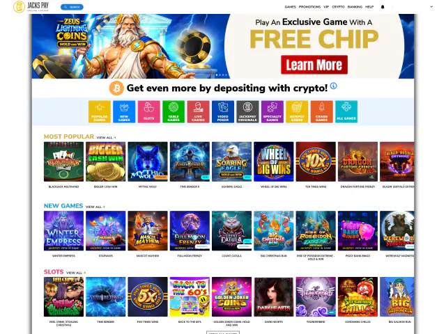 Jacks Pay homepage